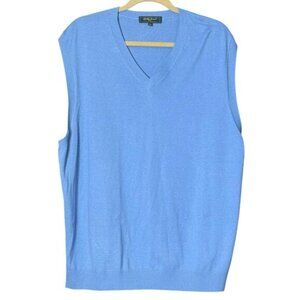 Bobby Jones Collection Men's Light Blue Sleeveless Sweater Vest, Size XXL